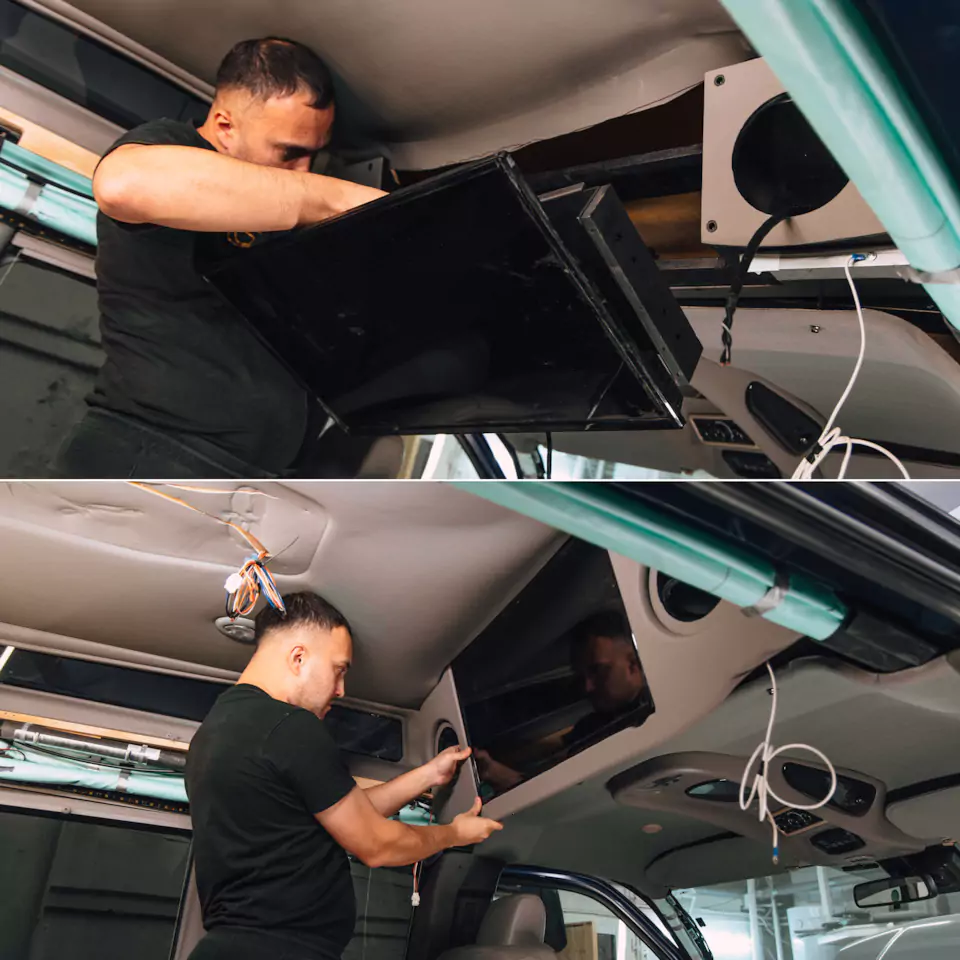 Укротили мексиканскую фиесту на колесах! Тюнинг Chevrolet Express: комплексная шумоизоляция и новая акустика, установка дополнительного оборудования, ремни безопасности с уникальным дизайном